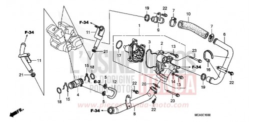 POMPE A EAU VTX1300S7 de 2007